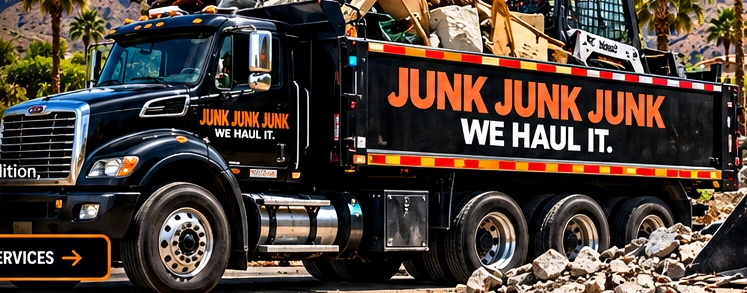 Junk Removal work in a desert setting